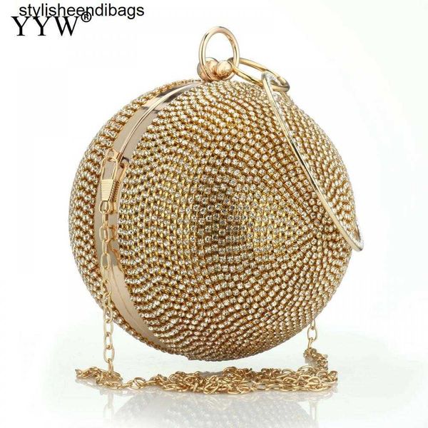 

totes luxury clutch women evening bags with rhinestone exquisite wedding party round ball bag elegant handbag diamond clutches stylisheendib