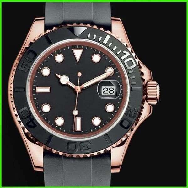 

watches classic mens bigger date mirror automatic luxury yacth watch mechanical movement designer watches steel master oyster original wrist, Slivery;brown