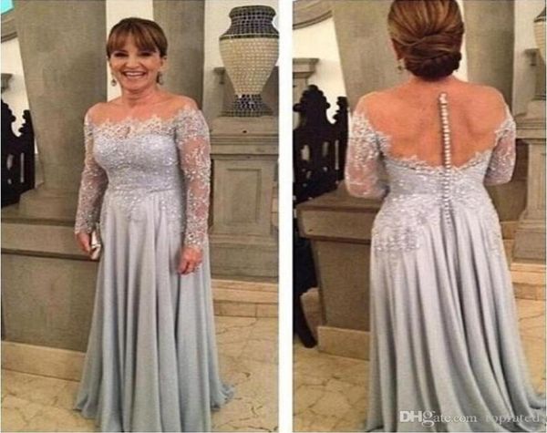 

2020 long mother of the bride dresses plus size long sleeve lace appliques a line chiffon formal wedding party dress mother formal3089230, Black;red