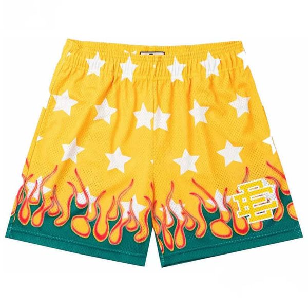 

men's fashion luxury ee shorts basic eric emanuel new york city skyline brand men women jog casual loose fitness sports beach pants mes, White;black