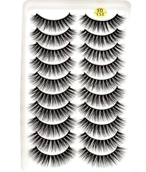 

2019 new 10 pairs 100 real mink eyelashes 3d natural false eyelashes mink lashes soft eyelash extension makeup kit cilios 1314423198