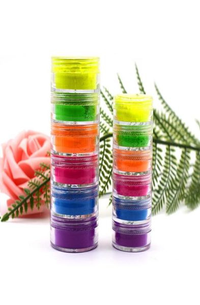 

shimmer eye shadow make up tool set 6 colors mixset neon loose powder eyeshadow pigment matte mineral spangle nail powder tslm17338751