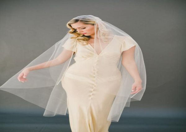 

juliet style cap wedding veil white ivory champagne one layer bridal veil knee length rhinestones edge3978776, Black