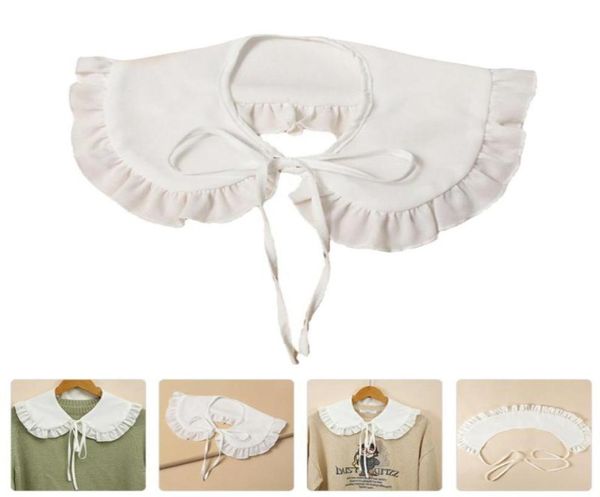 

bow ties 1pc detachable collar shirt lapel blouse shawl wrap decoration for3224969, Black;gray