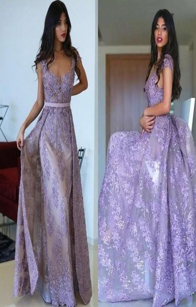 

mermaid dresses evening wear 2019 lavender lace applique beaded prom dress custom made sheath formal women arabic special occasion3066902, Black;red
