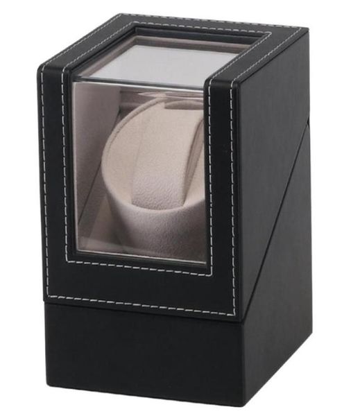 

automatic watch winding box euusauuk plug motor shaker mechanical watch winder holder display jewelry storage organizer t2005238798096, Black;blue