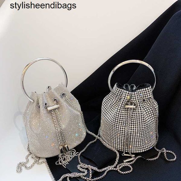

totes luxury handbags for women 2022 designer vintage metal handmade rhinestone bucket shoulder bag evening bags clutch purse stylisheendiba