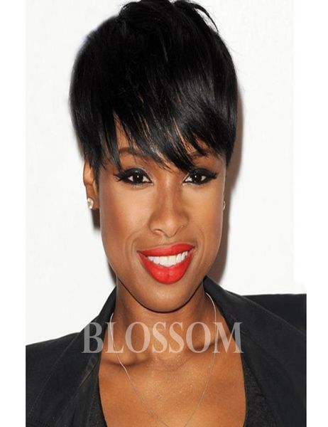 

brazilian human hair straight pixie cut short human hair wigs full density front bob lace wigs for black women9544811, Black;brown