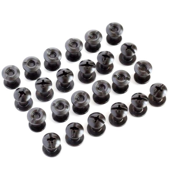 

24pcs black tactical chicago screws slotted posts and cross head screw diy kydex leather holster sheath4419170