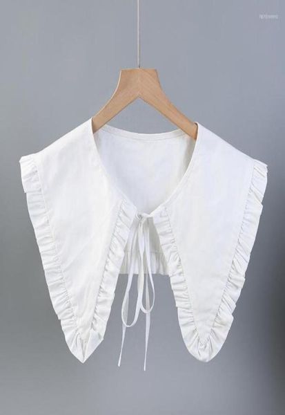 

bow ties sitonjwly women white fake collar blouse shoulder doll detachable shirt tie necklace accessories8958765, Black;gray