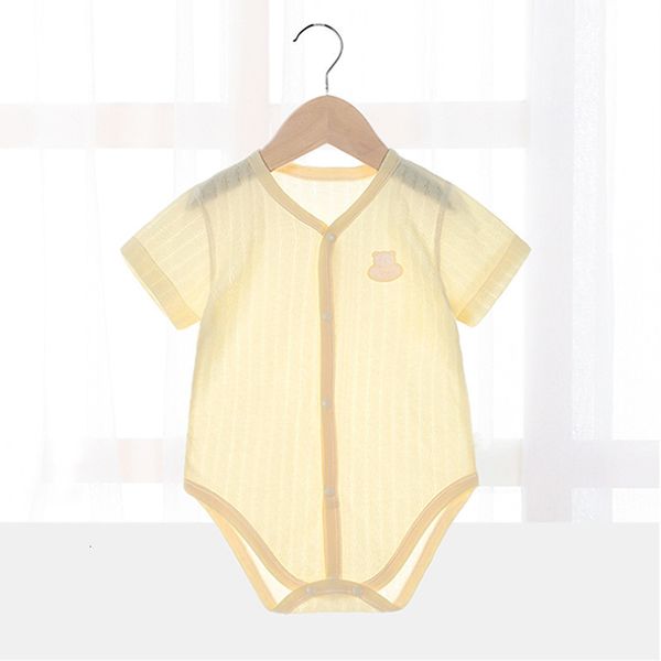 

rompers born baby bodysuits for boy girl summer thin outwear casual short sleeve toddler kids jumpsuits children clothes 230628, Blue