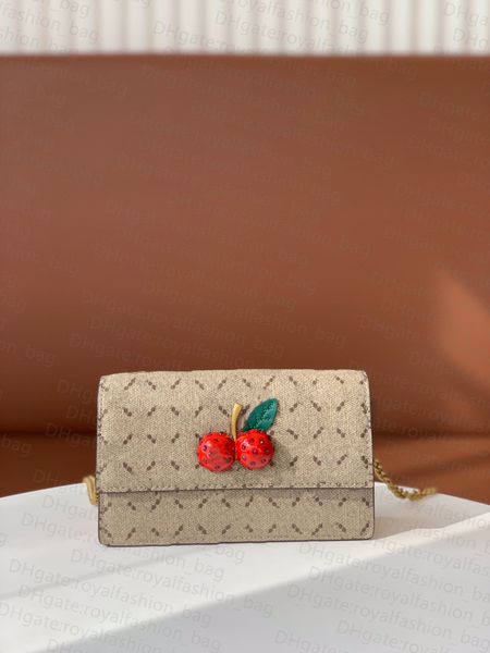 

1: 1 7a quality chain bag fashion letter women shoulder bag luxury envelope bag designer bag classic flip cross cherry bag