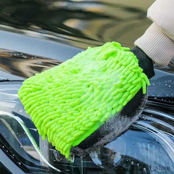 

glove car wash gloves car wash double-faced microfiber gloves thick car cleaning wax detailing brush auto detailing r230629