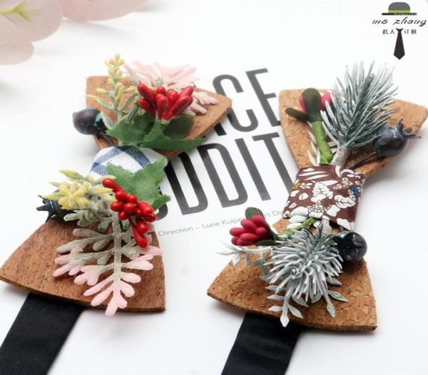 

bow ties design men39s wedding tie bridegroom39s wood novelty handmade floral suits accessories2078096, Black;gray