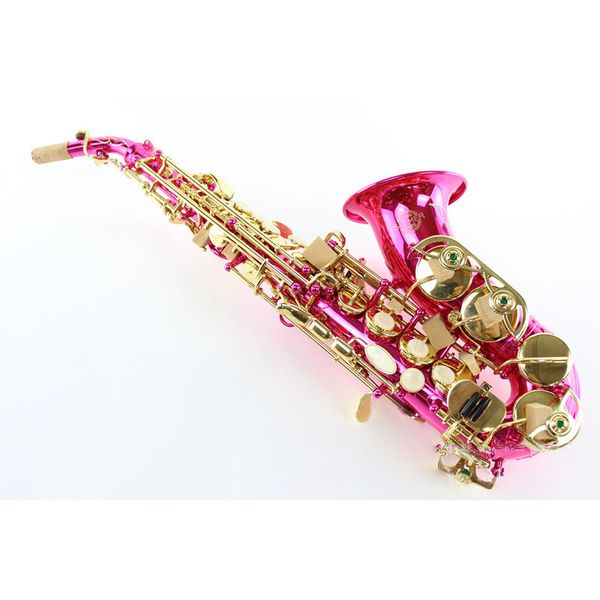 

musical instrument mss-310n bb bent soprano saxophone instrument surface pink