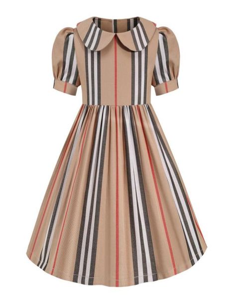 

girls stripe dress 2022 children classic fashion party aline casual dress clothes 17t for kids princess birthday holiday dress2652303, Red;yellow