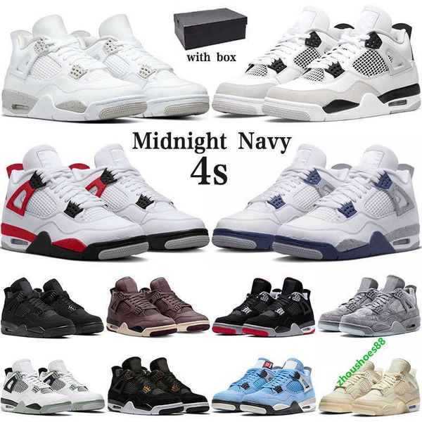 

2023 og basketball shoes university blue jumpman 4 4s mens white oreo metallic purple black cat bred shimmer cactus jack men women sneakers