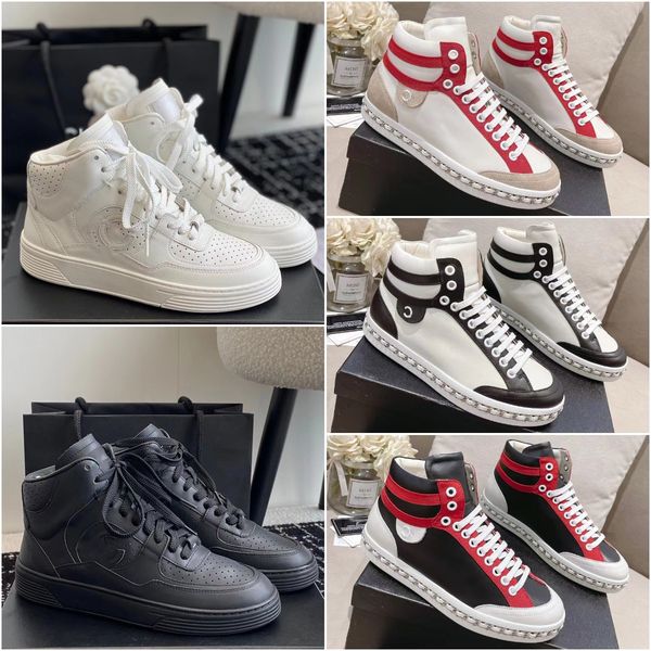 

trainers shoes designer women panda casual shoes spring autumn fashion leather rubber sneakers breathable high casual shoes size 35-40, Black