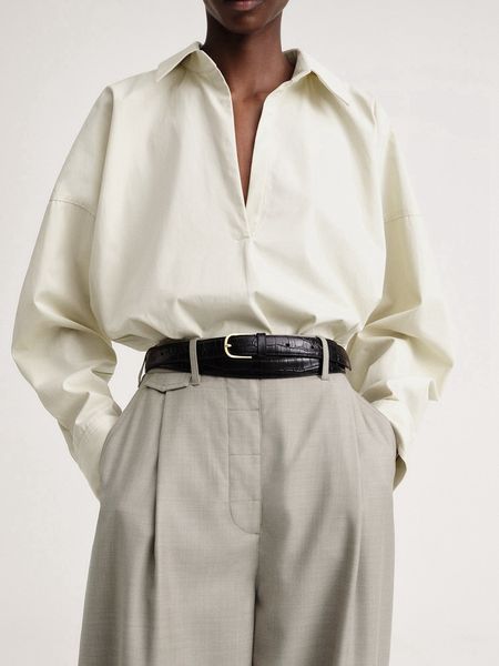 

23-women monogram silk pj / drawstring wide leg pants t/oteme, White