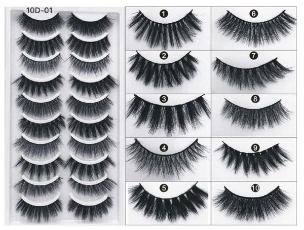 

10 pairs faux mink eyelashes handmade makeup 3d natural false eyelashes long eyelash extension fake lashes7797765
