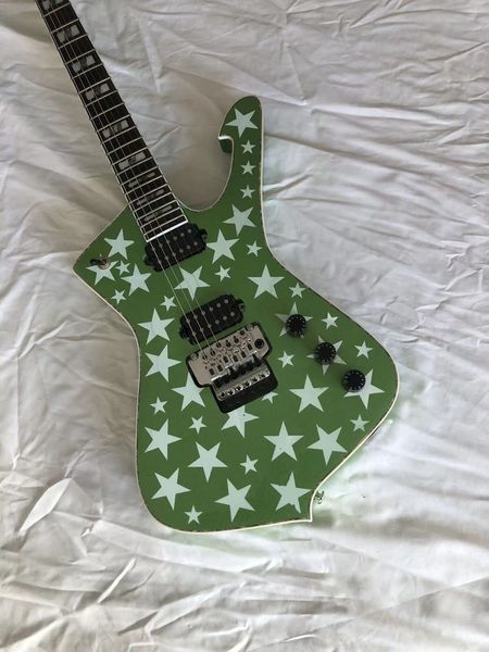 

factory green electric guitar stars tremelo with high quality
