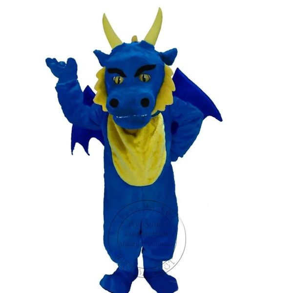 

blue dragon mascot costume dragon monster custom fancy costume, Red;yellow