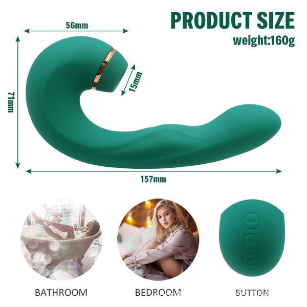 

second sucking vibrating rod fun products women's multi frequency magnetic suction charging