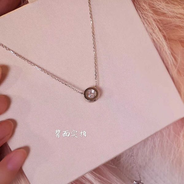 

designer new carti wai inlaid necklace imitation female mosang diamond pure silver plated collar chain pendant