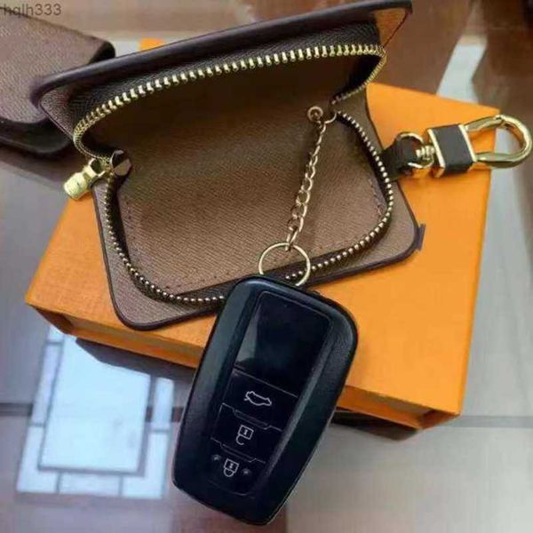 

fashion key buckle bag car designer keychain handmade leather luxury keychains man woman purse wallet bags pendant coins accessories, Silver