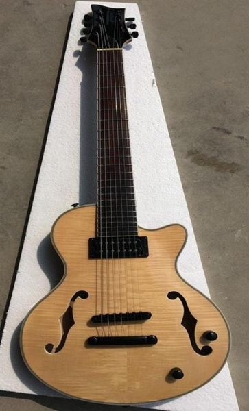

whole flame maple neck through 7 string jazz electric guitar 07131275375