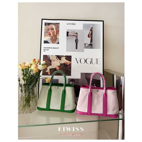 

designer h home tote bags for women online store love a little extravagance soft garden bag canvas colored leather steel hardware shopping l