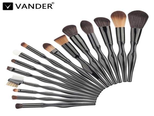 

vander 15pcs professional body curve makeup brushes facial beauty blush foundation blending contour powder cosmetics brush kits6076575