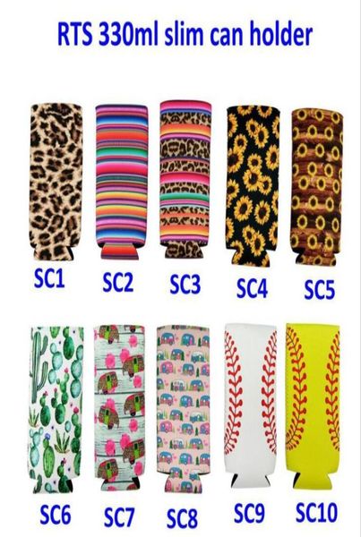 

neopren slim can sleeve leopard print insulator cooler baseball can holder water bottle covers cola bottle case pouch lsk10601185676, White
