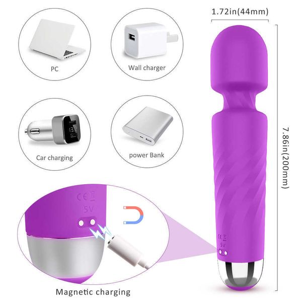 

s218-2 women's double layer mini vibration av stick fun multi frequency massager shock