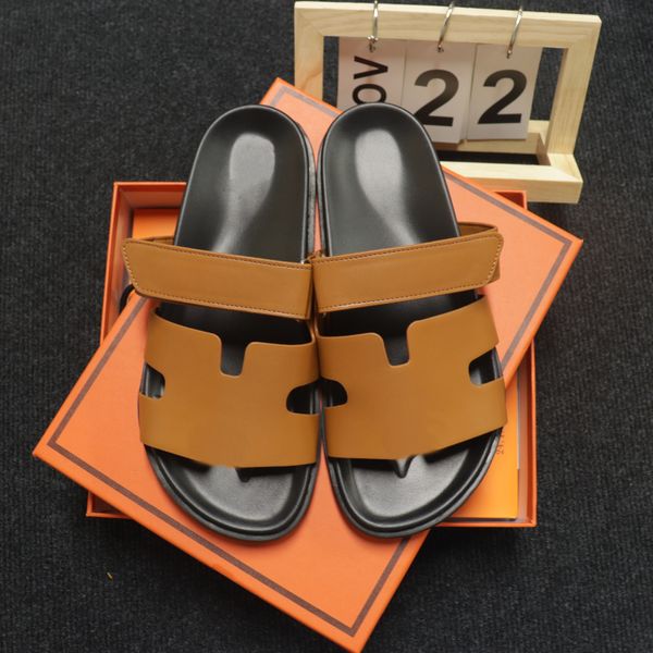 

summer designer ladies sandals flat leather fashion beach bathroom women luxury slippers letter drag size 35-42 with box u9hi, Black