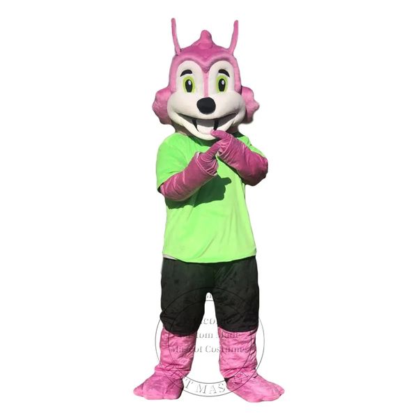 

super cute pink dragon mascot costume dragon monster fancy dress carnival cartoon theme fancy dress, Red;yellow