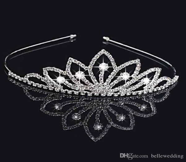 

bridal tiaras crowns with rhinestones bridal jewelry girls tiaras birthday party performance pageant crystal wedding accessories 3803023, Silver