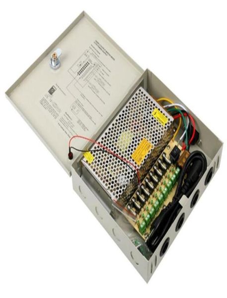 

dc 12v 10a 9ch channel power supply box for cctv camera0121034425