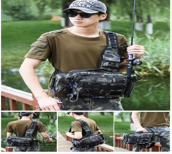 

sling fishing tackle storage bag outdoor shoulder backpack cross body bag fishing rod bottle bag4329531