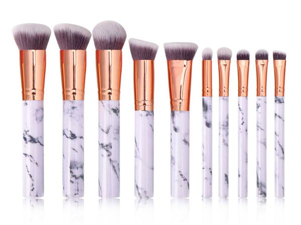 

private label 10 pcs marble brushes makeup sets cosmetic maquiagem pincel beauty tools make up brush8686785