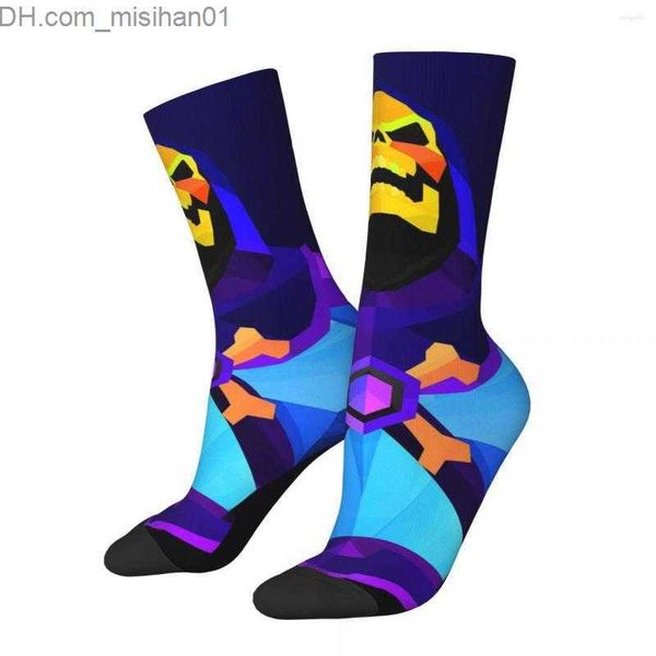 

men's socks men's socks funny happy men's skeleton vintage harajuku he-man and the masters of universe hip hop novelty casual, Black