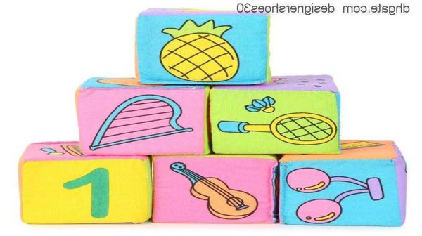 

infant baby kids 7cm cloth building blocks educational rattles set toys581959720zg