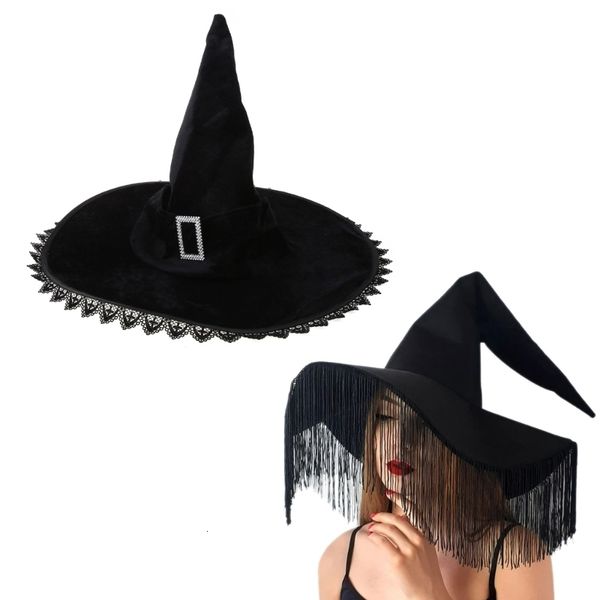 

wide brim hats bucket black witch hat for women halloween wizard party 230629, Blue;gray