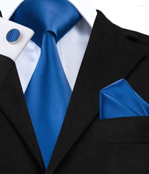 

bow ties 2022 fashion deepblue for men solid tie hanky cufflinks silk necktie formal business wedding party c4294186396, Black;gray