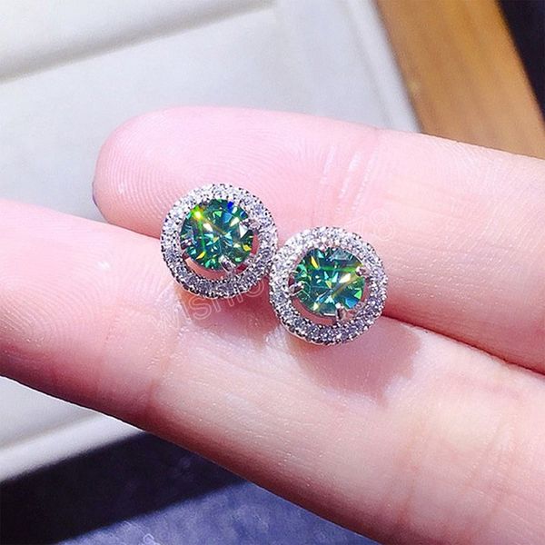 

dainty green cz stud earrings fashion ear accessory for women daily wear evening party elegant earrings statement jewelry, Golden;silver