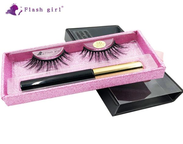 

whole 48 style flash girl 1pairs 5d mink magnetic eyelashes luxury box magnetic liquid eyeliner and tweezer set9064725