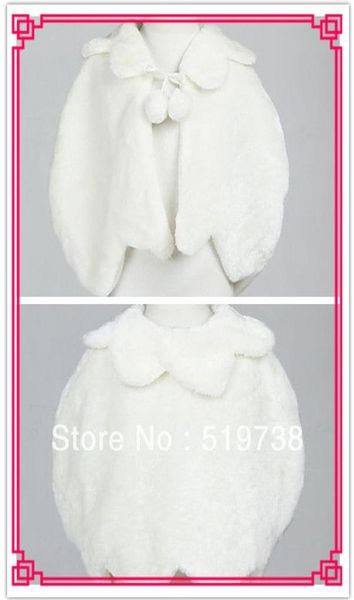 

evening partywedding shawl flower girl faux fur jacket0128768957, White