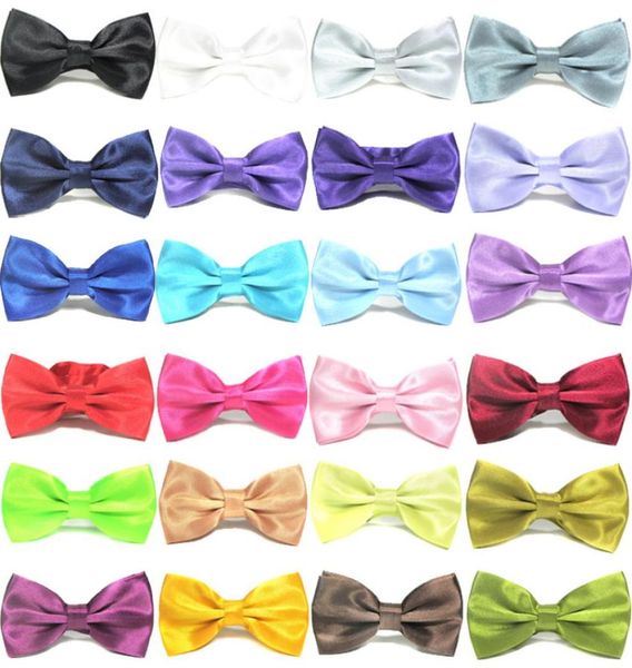 

bow tie men039s business marriage pure color satin plain color polyester bow7116586, Red;black