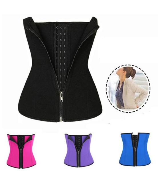 

waist support trainer belt abdominal trimmer slimming girdle loss weight body shapewear tummy control corset with zipper xa47l4987523, Black;gray