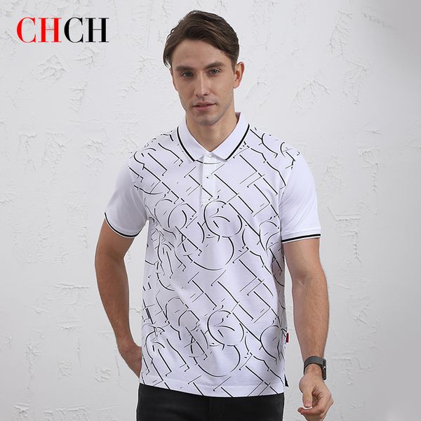 

men's polo shirt high end men's 100% cotton short sleeve casual fashion summer v-neck, White;black